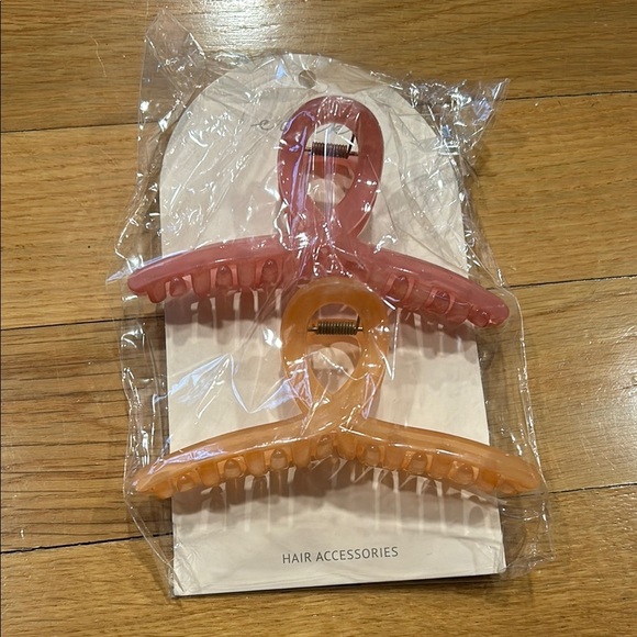 ettika Accessories - Ettika Pink and Orange Hair Clips